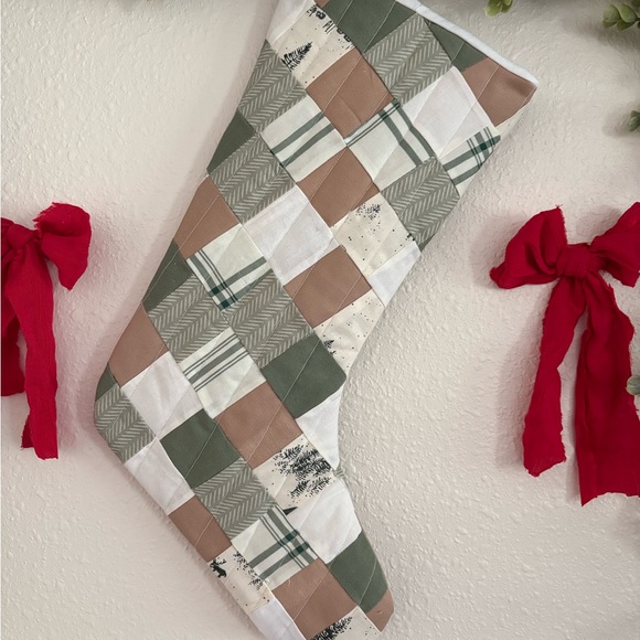 Patchwork Holiday Stocking - Picture 2 of 3